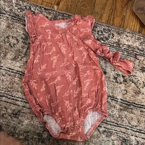 Tahari Baby Floral Pink Kids One Piece 6-9 Months